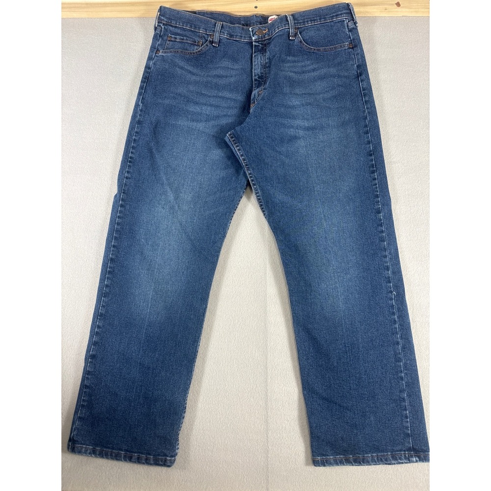 Wrangler Premium Quality Mens Straight Leg Jeans Blue Denim 39x29‎